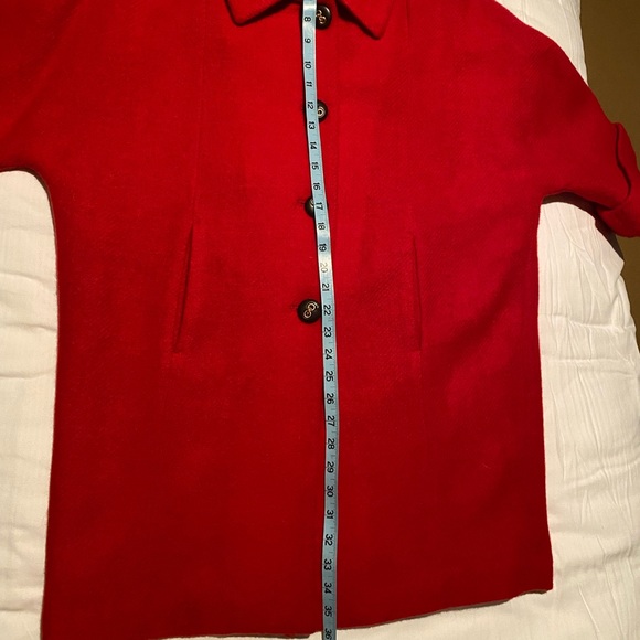 New without tags Retro 1950’s style Red wool coat made in Italy - Picture 10 of 10